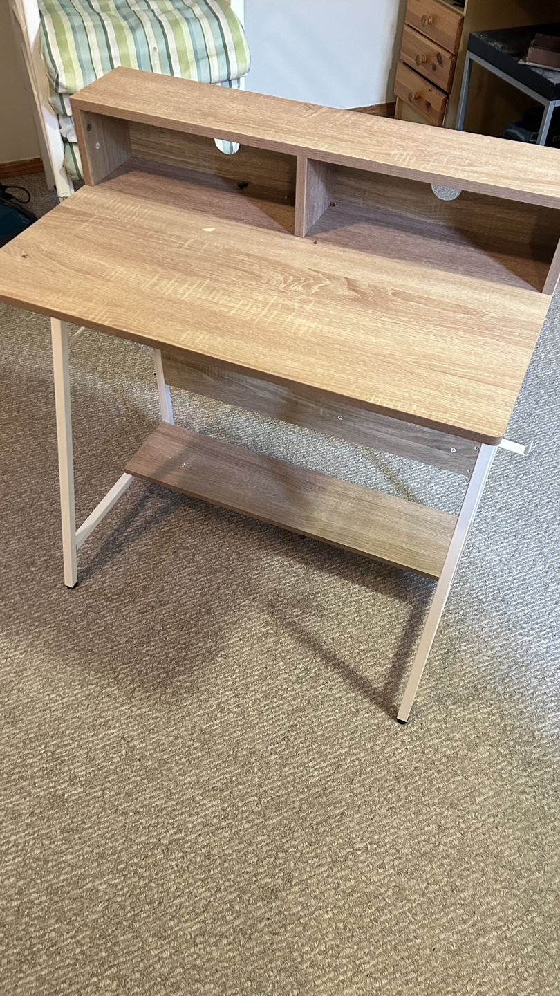 Small Computer Desk with Built-in Shelf - photo 5