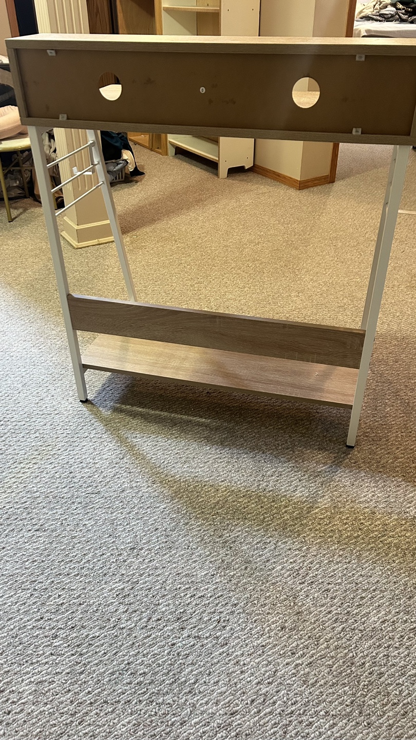 Small Computer Desk with Built-in Shelf - photo 4