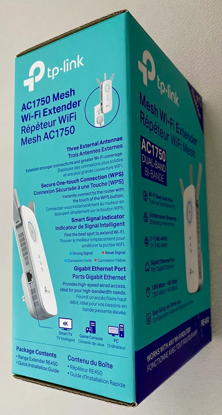 TP-Link AC1750 Mesh Wi-Fi Extender RE450 - Dual-Band image indicator(3)