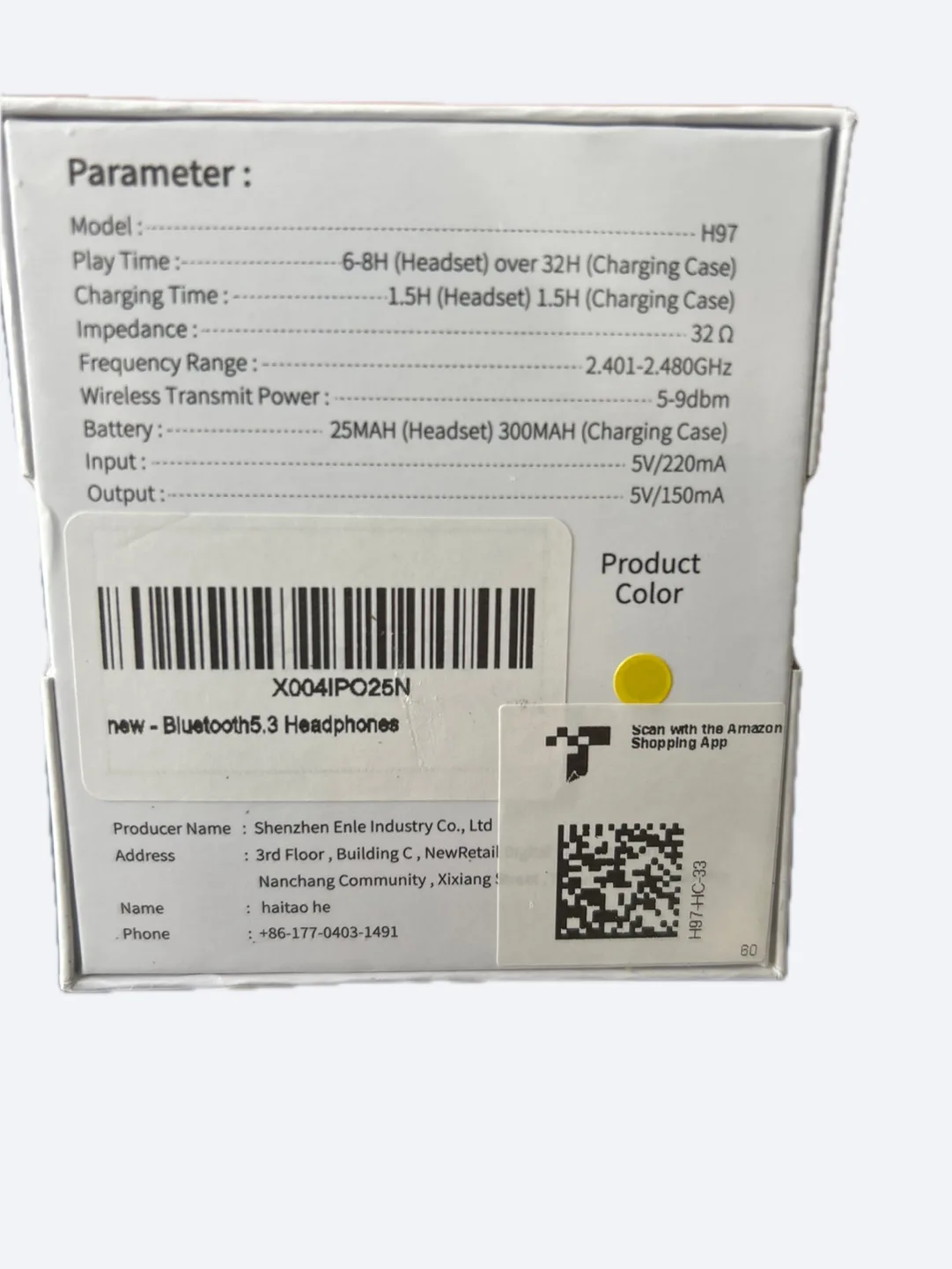 Cillso H97 True Wireless Earbuds - New in Box image indicator(3)