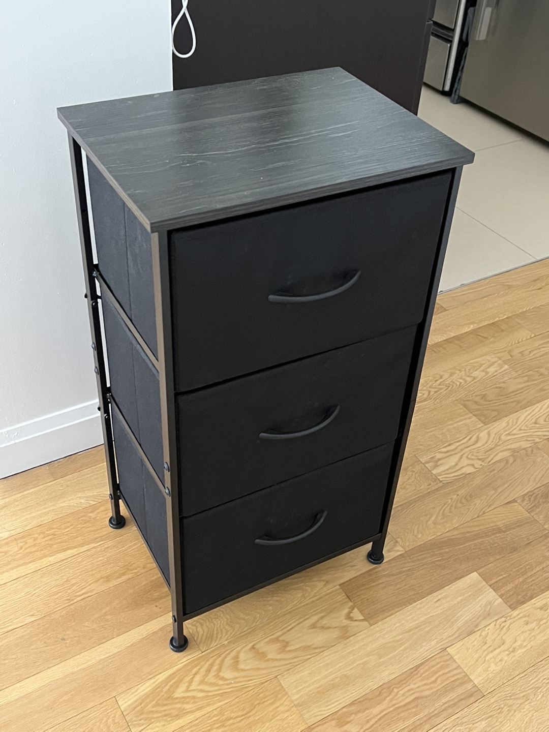 3-Drawer Black Fabric Storage Organizer - photo 2