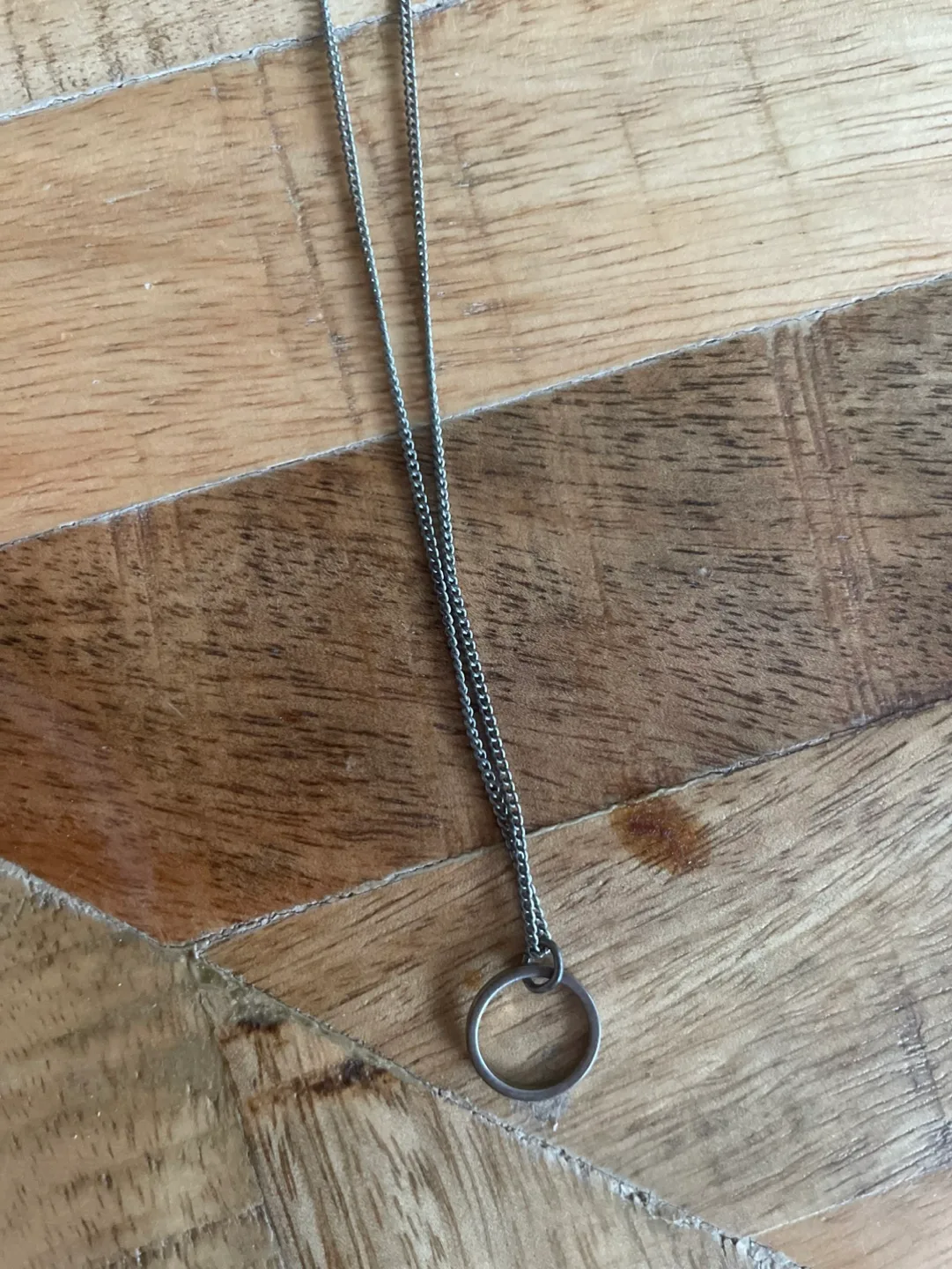 Silver Circle Pendant Necklace image indicator(2)