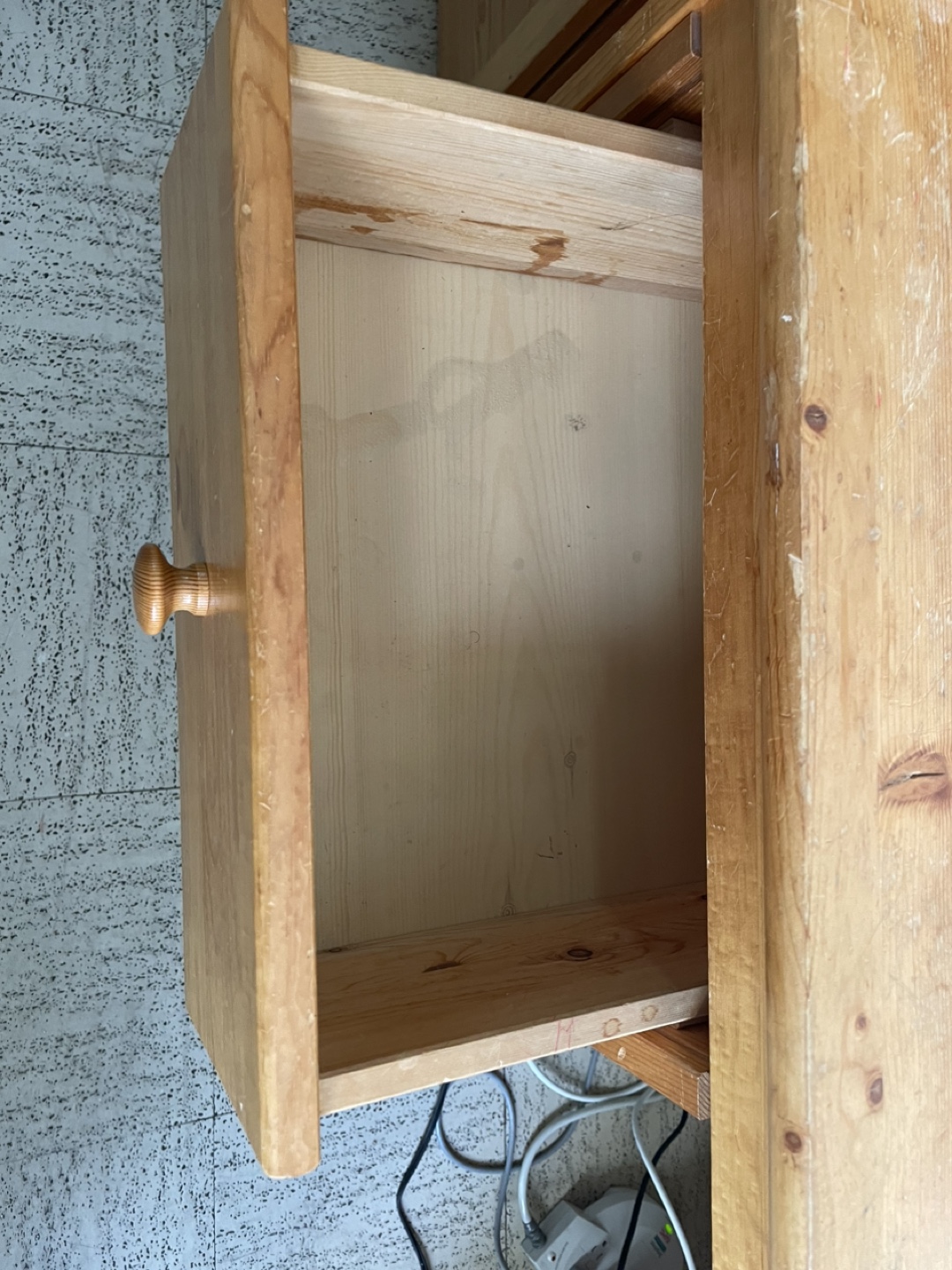 Solid Pine Wood Desk with Two Drawers - photo 4