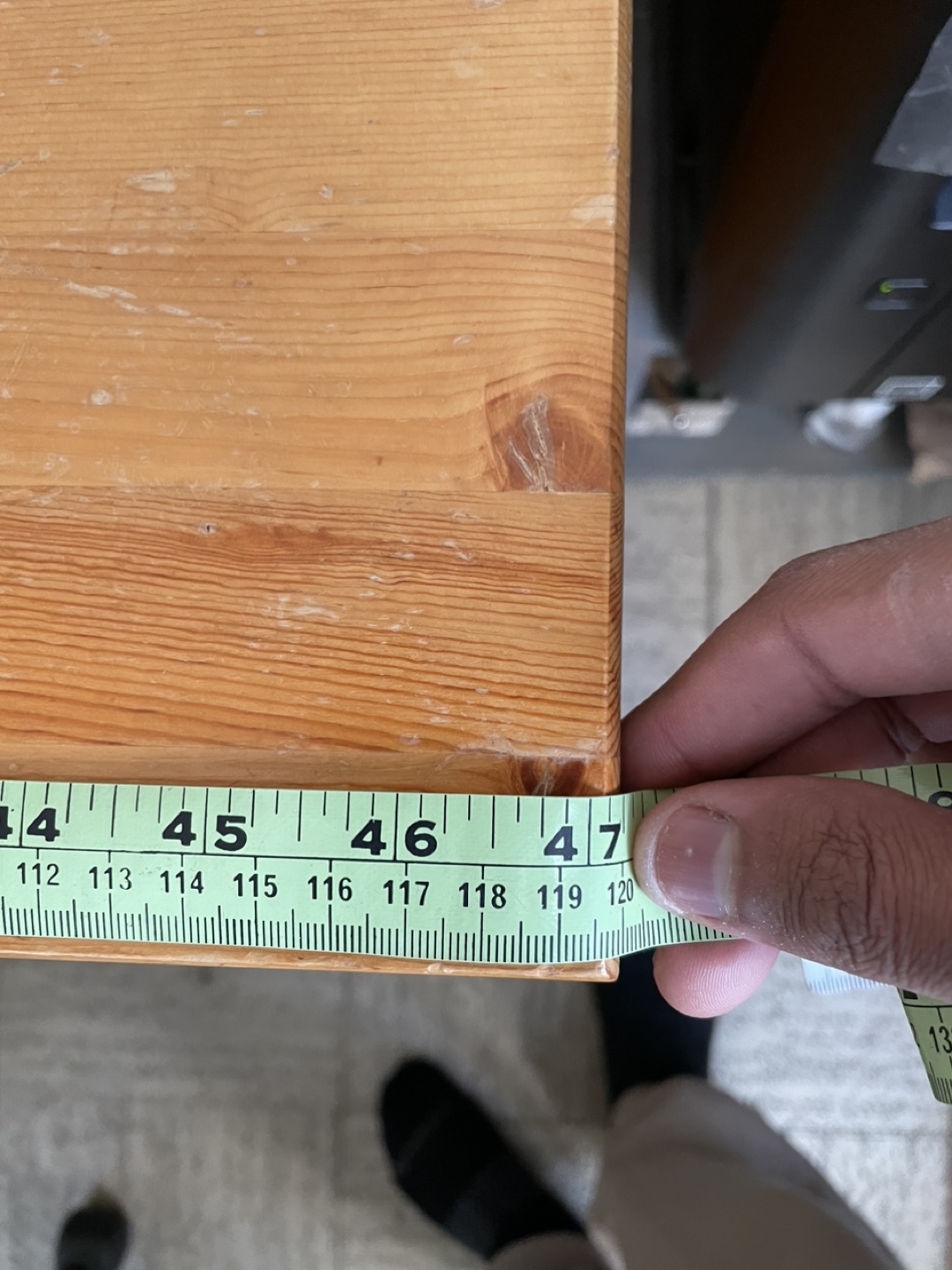 Solid Pine Wood Desk with Two Drawers