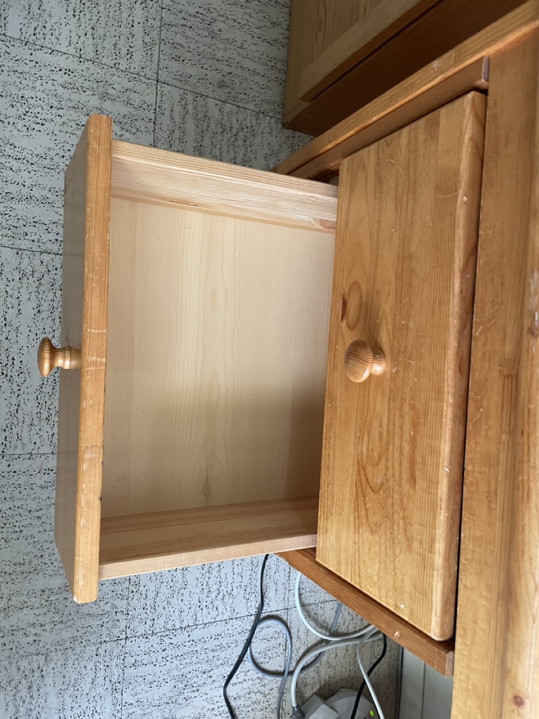 Solid Pine Wood Desk with Two Drawers - photo 5