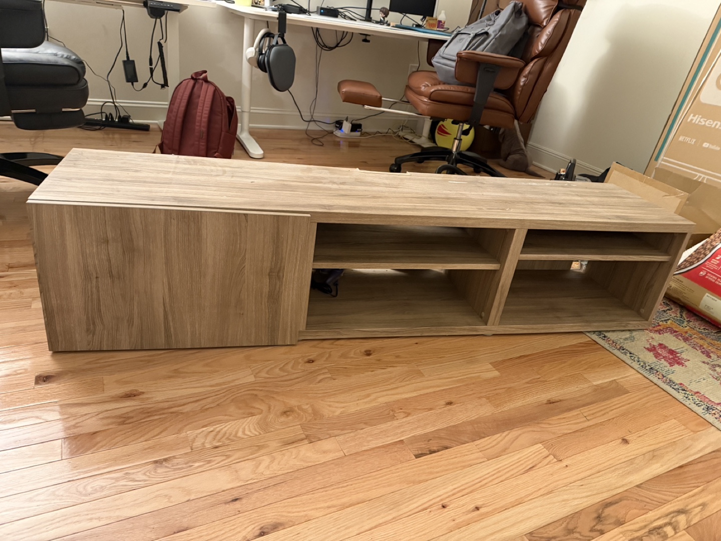 Modern Bamboo TV Stand Media Console