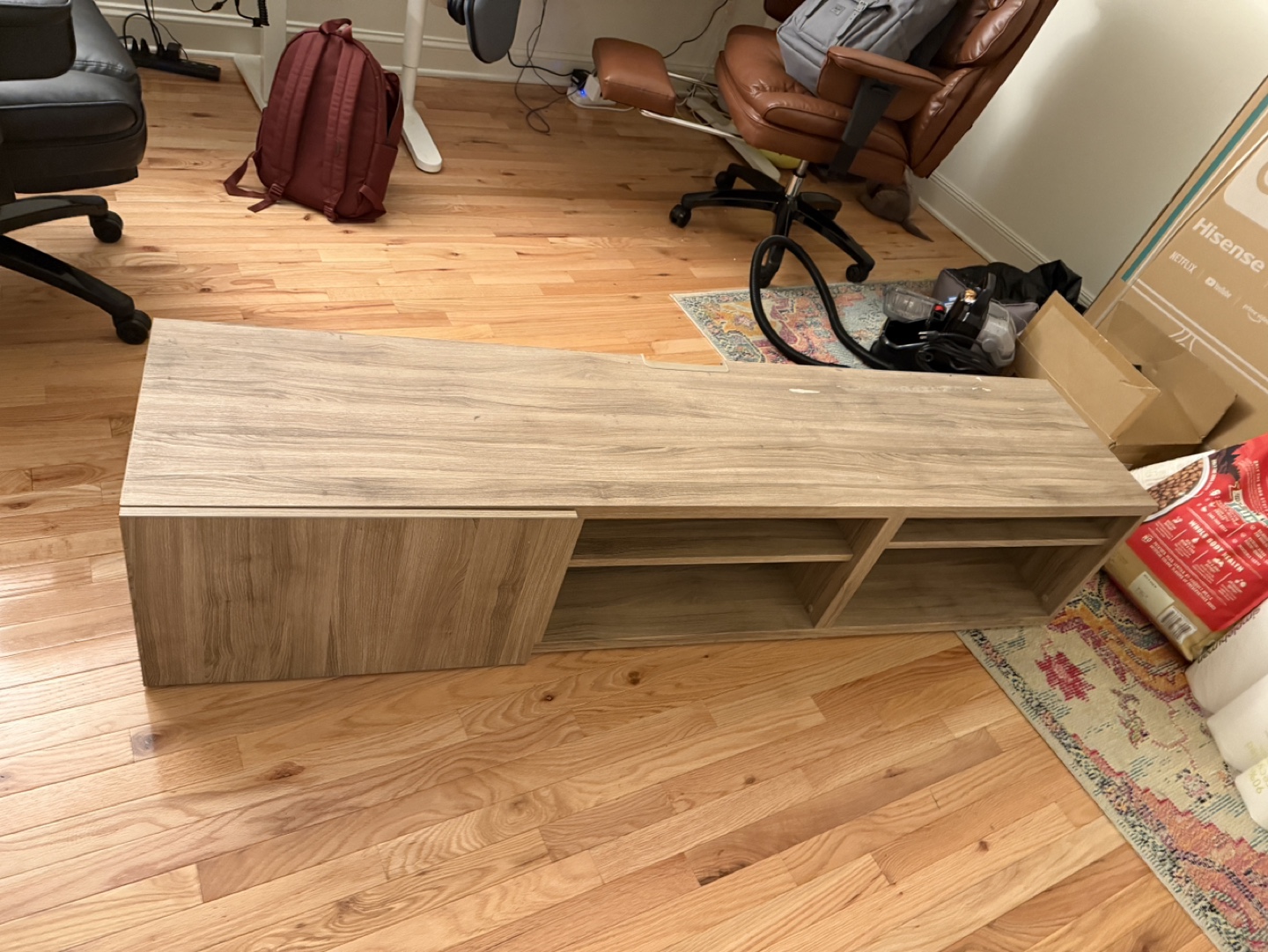 Modern Bamboo TV Stand Media Console - photo 2