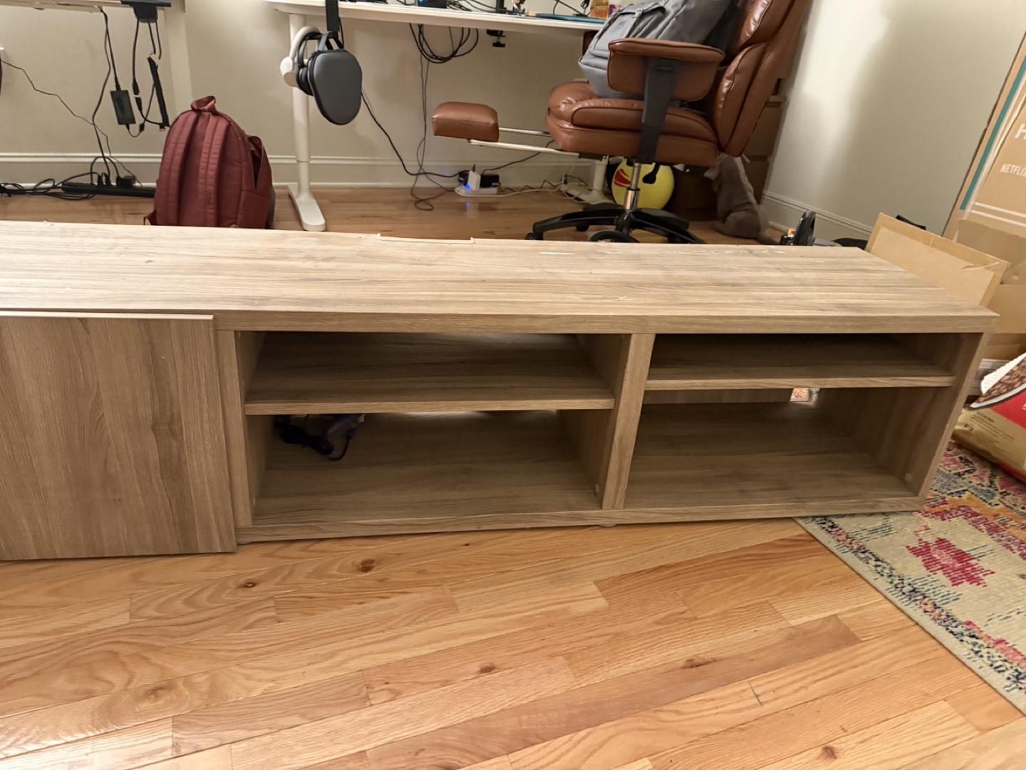 Modern Bamboo TV Stand Media Console - photo 4