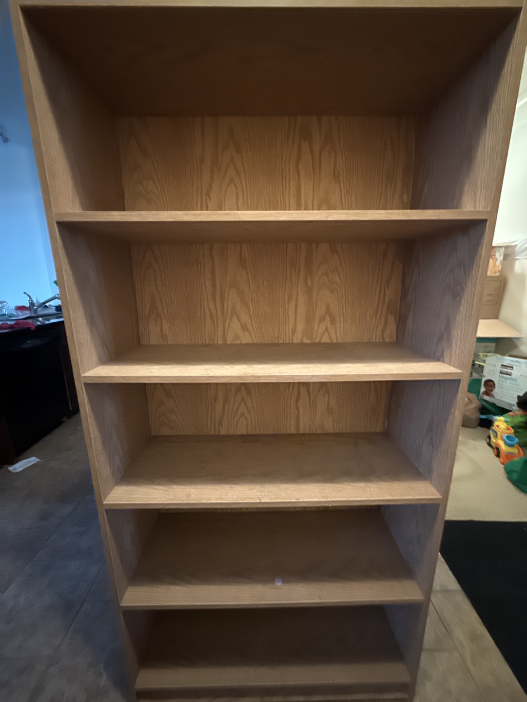 Five-shelf bookcase