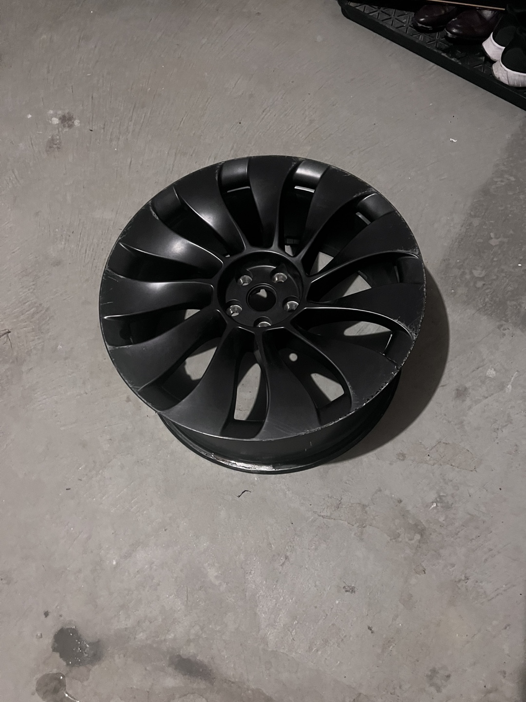 Black 19 inch Turbine Style Rim Tesla Model Y