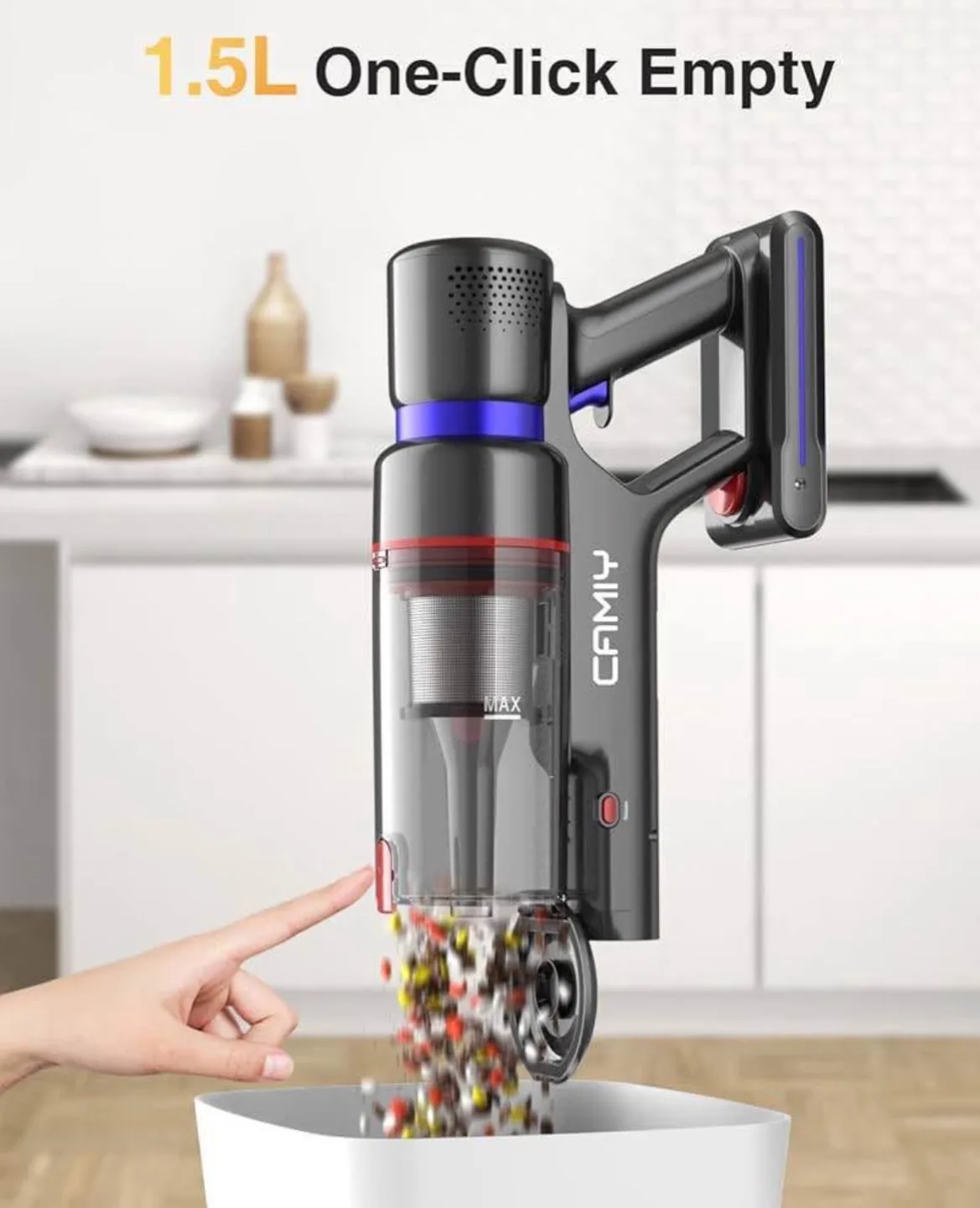 Cordless Vacuum Cleaner with LED Screen & Multiple Attachments image indicator(6)