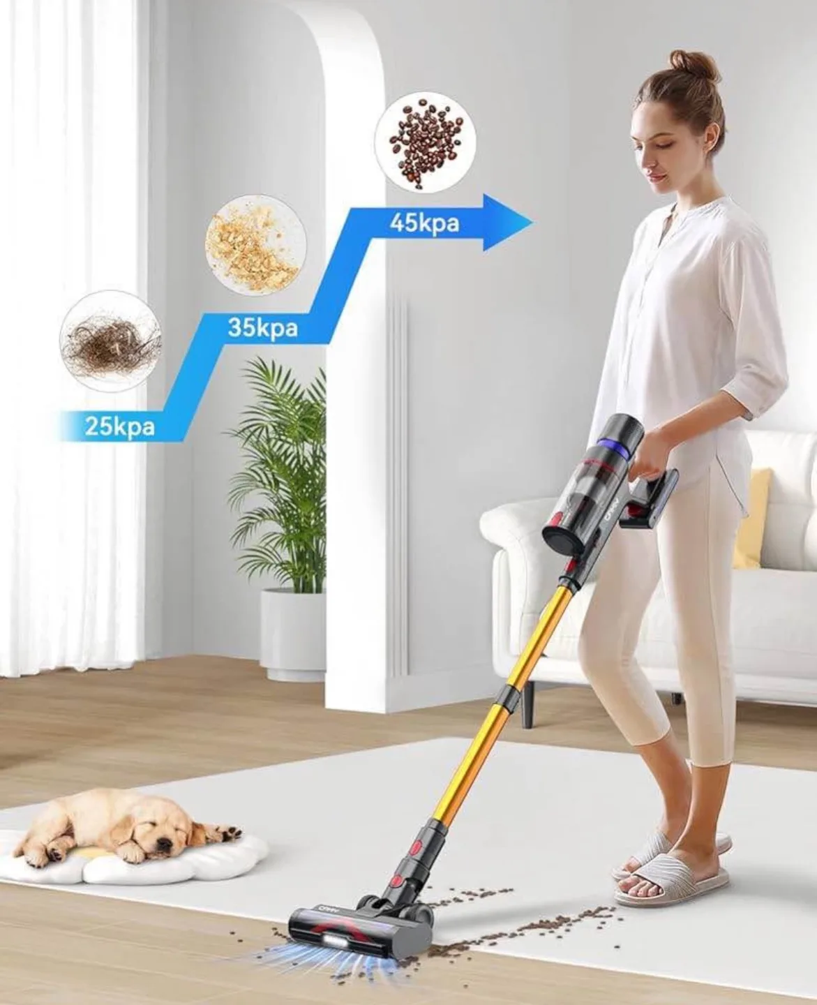 Cordless Vacuum Cleaner with LED Screen & Multiple Attachments image indicator(2)