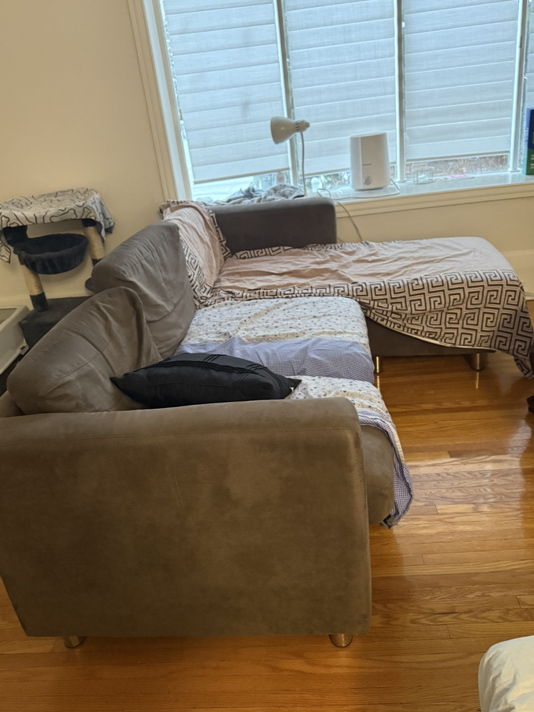 Brown L-Shaped Sectional Sofa - photo 2