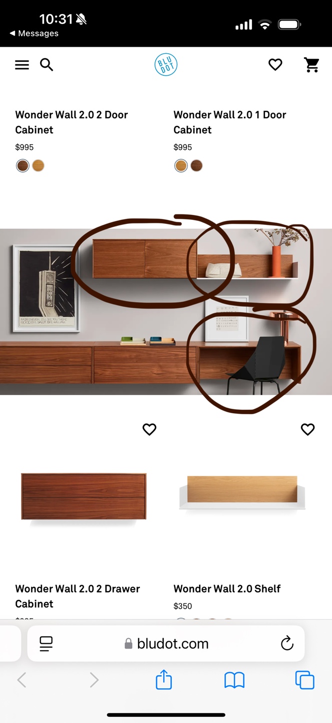 Blu Dot Wonder Wall 2.0 Shelf - White Oak/White