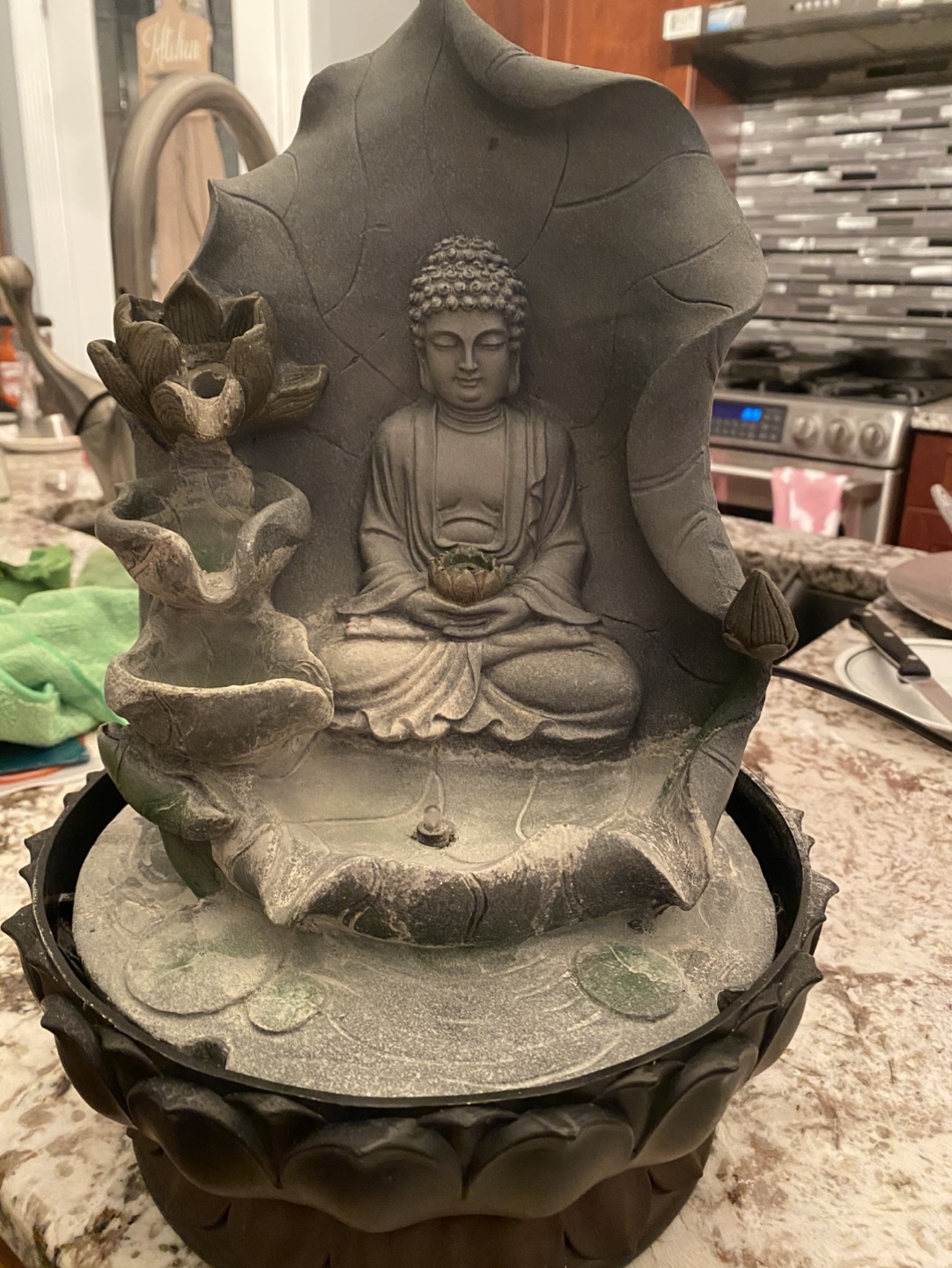 Serene Buddha Water Fountain Decor