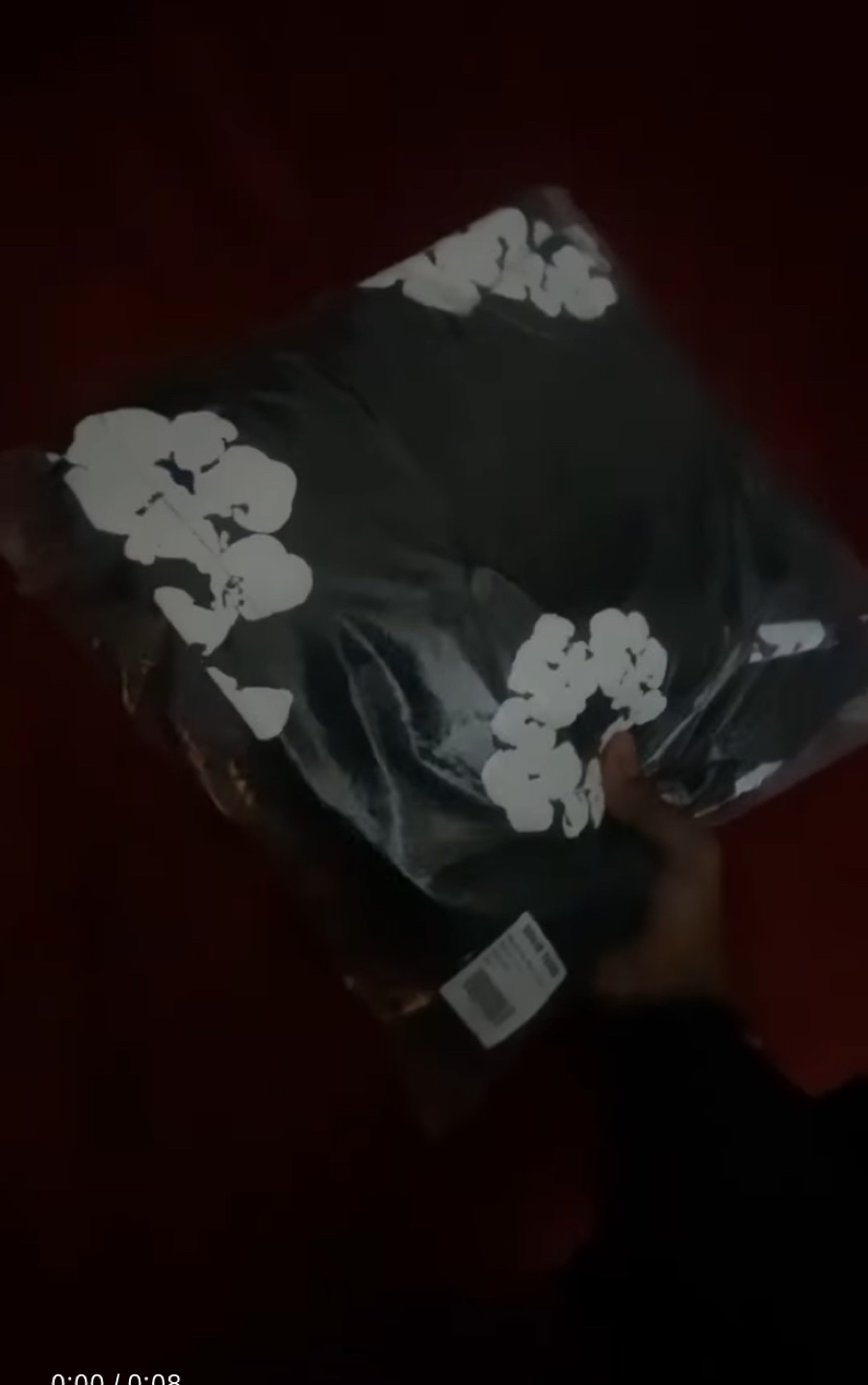 Denim Tears Black and White Flower Hoodie