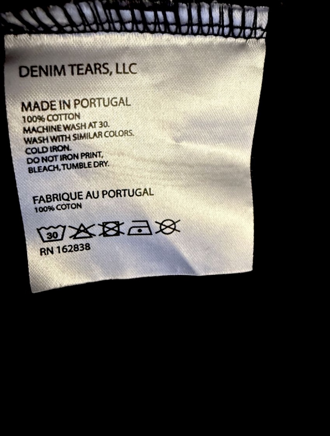 Denim Tears Black and White Flower Hoodie - photo 5