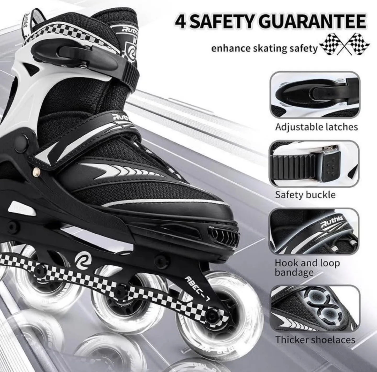 Kuxuan Skates Inline Roller Skates for Kids image indicator(2)