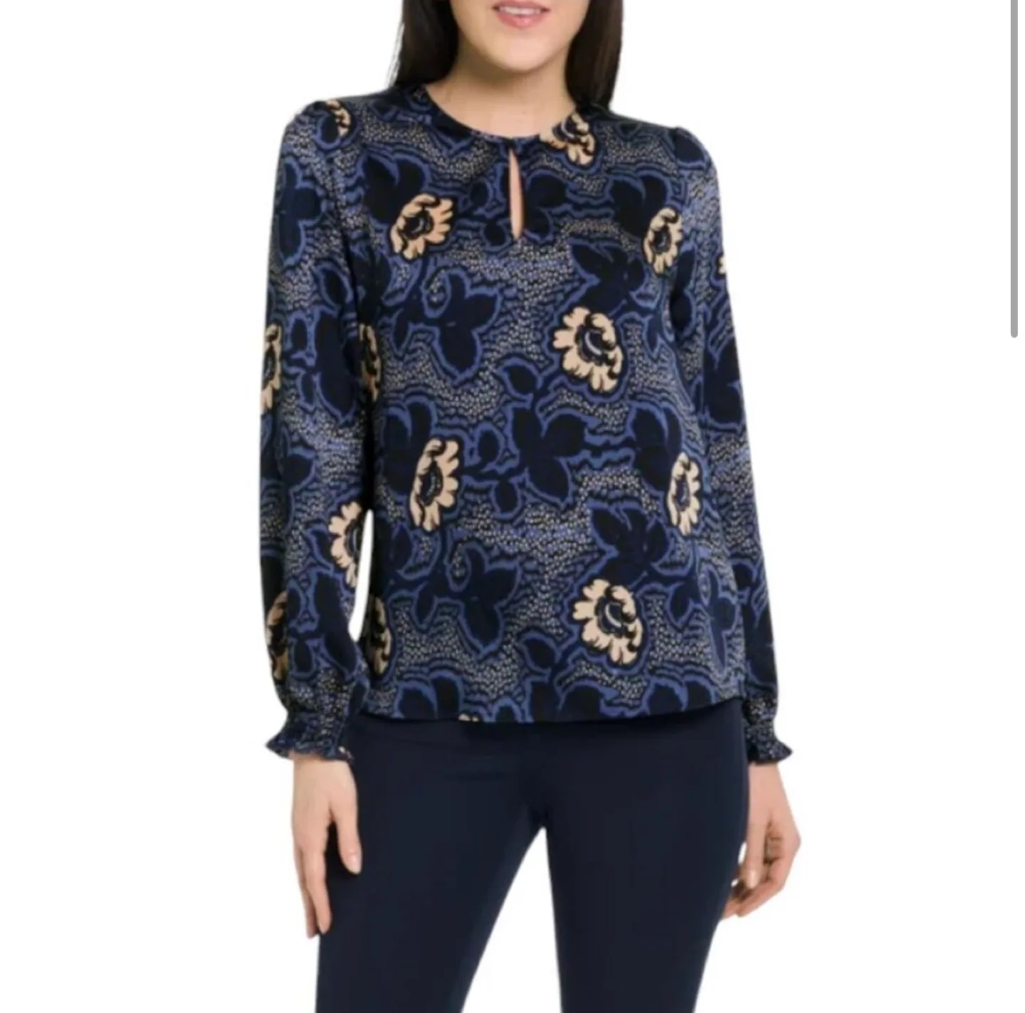 Ted Baker Long Sleeve Blouse, Size S/P, Floral Print image indicator(2)