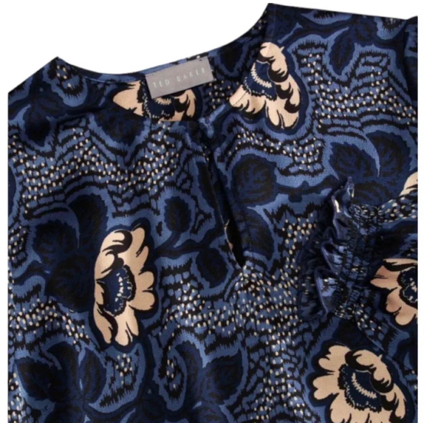 Ted Baker Long Sleeve Blouse, Size S/P, Floral Print image indicator(4)