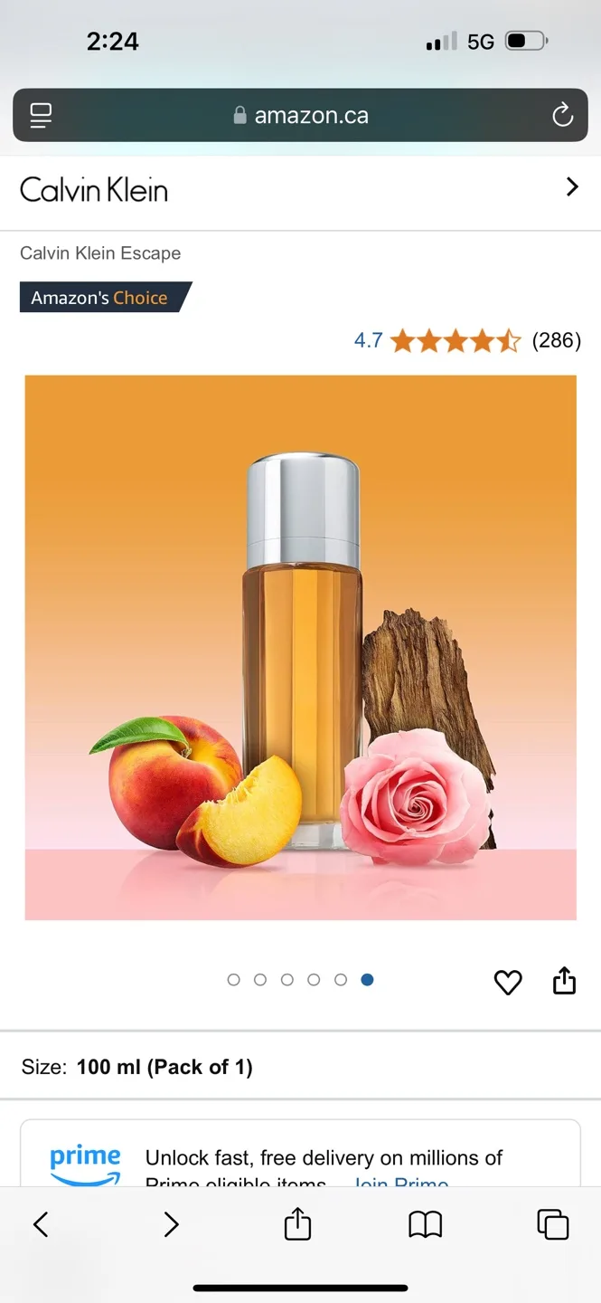 Calvin Klein Escape Eau de Parfum Spray, 100ml image indicator(5)