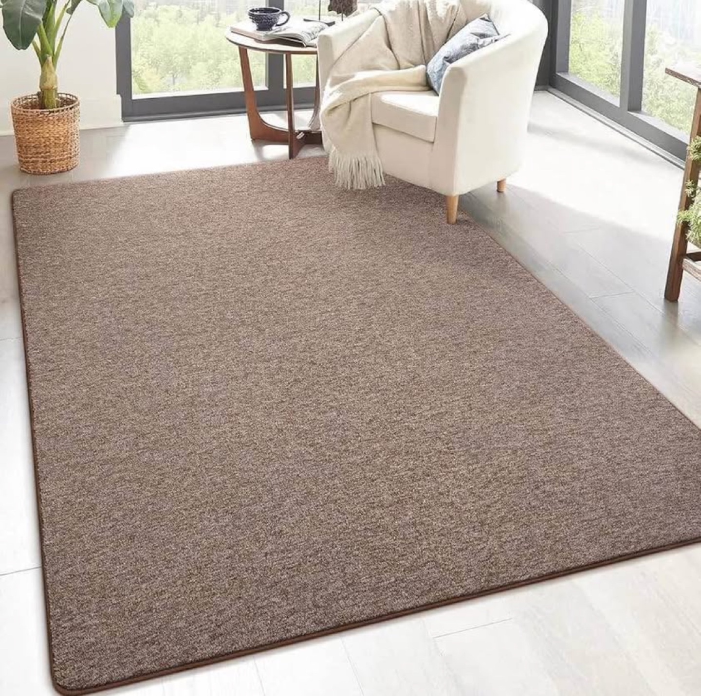 5*7 Machine Washable Area Rug - Soft, Non-Slip Backing