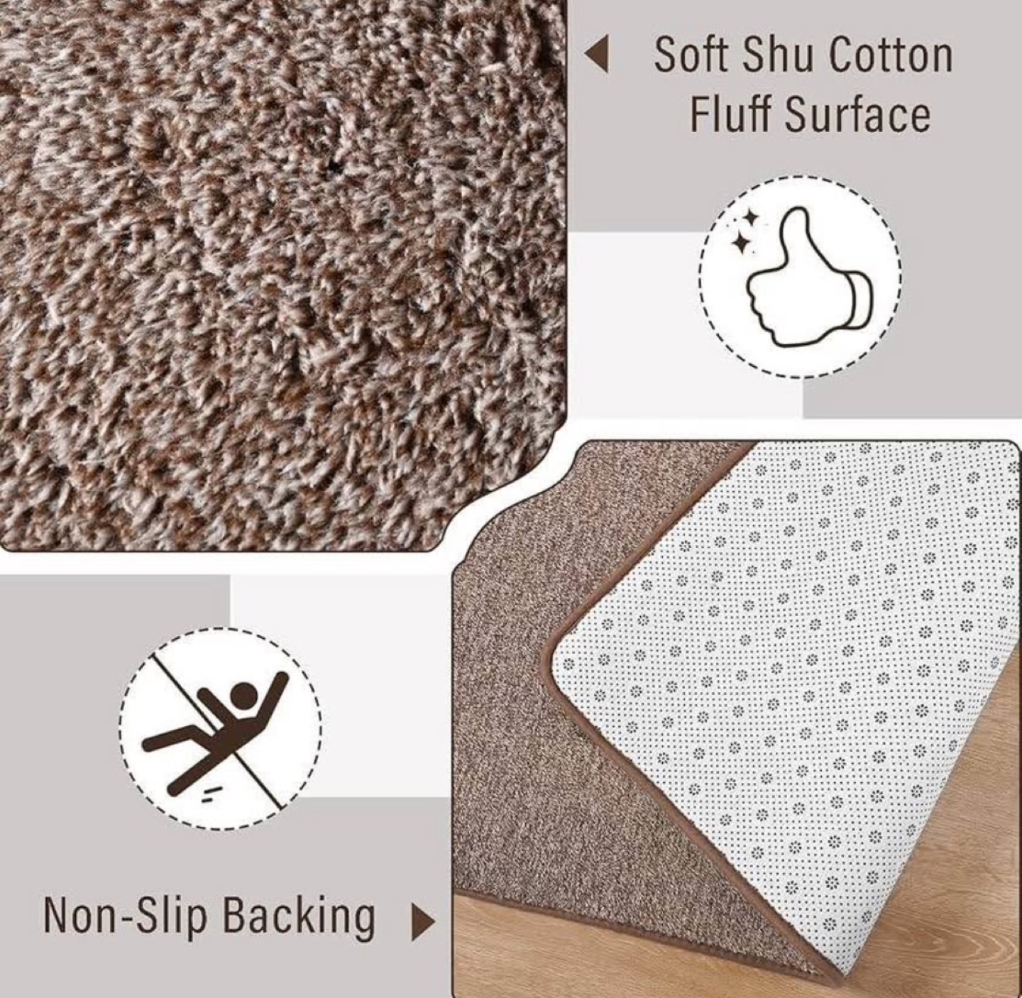 5*7 Machine Washable Area Rug - Soft, Non-Slip Backing - photo 3