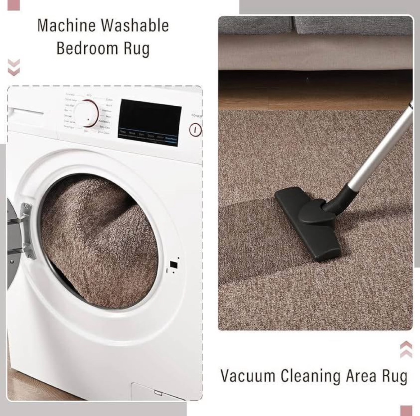5*7 Machine Washable Area Rug - Soft, Non-Slip Backing - photo 2