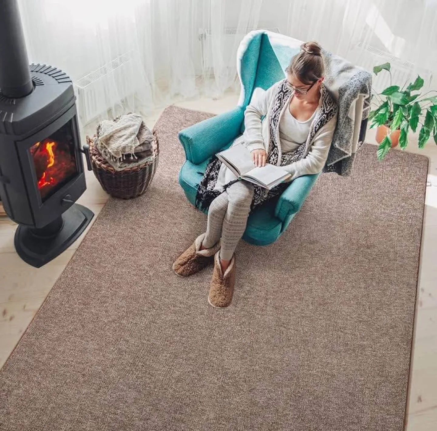 5*7 Machine Washable Area Rug - Soft, Non-Slip Backing image indicator(5)