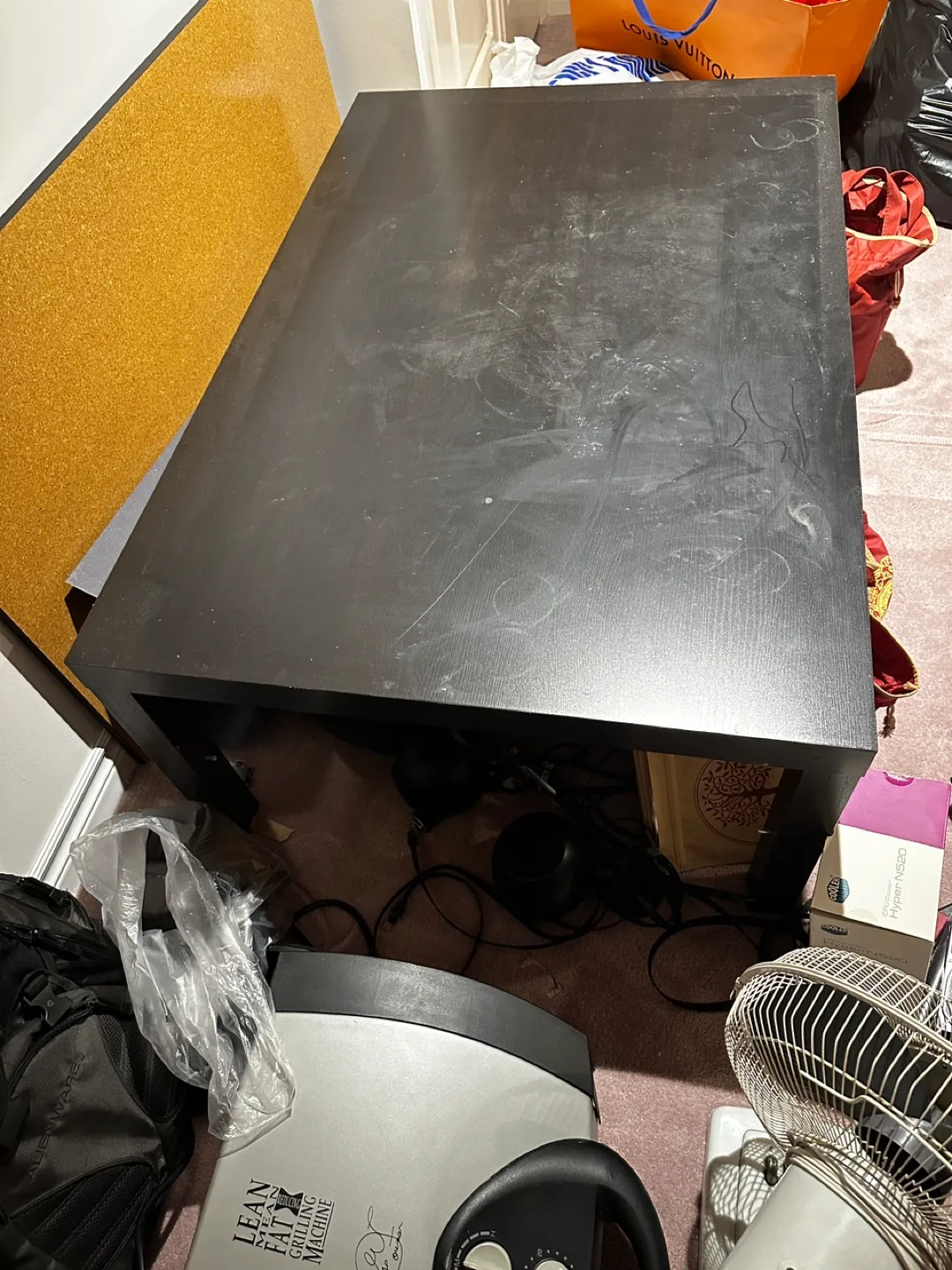 Moving Sale! Black Coffee Table with Storage image indicator(2)