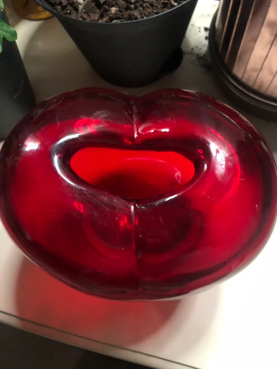 Vintage Murano Style Large Heart. image indicator(2)