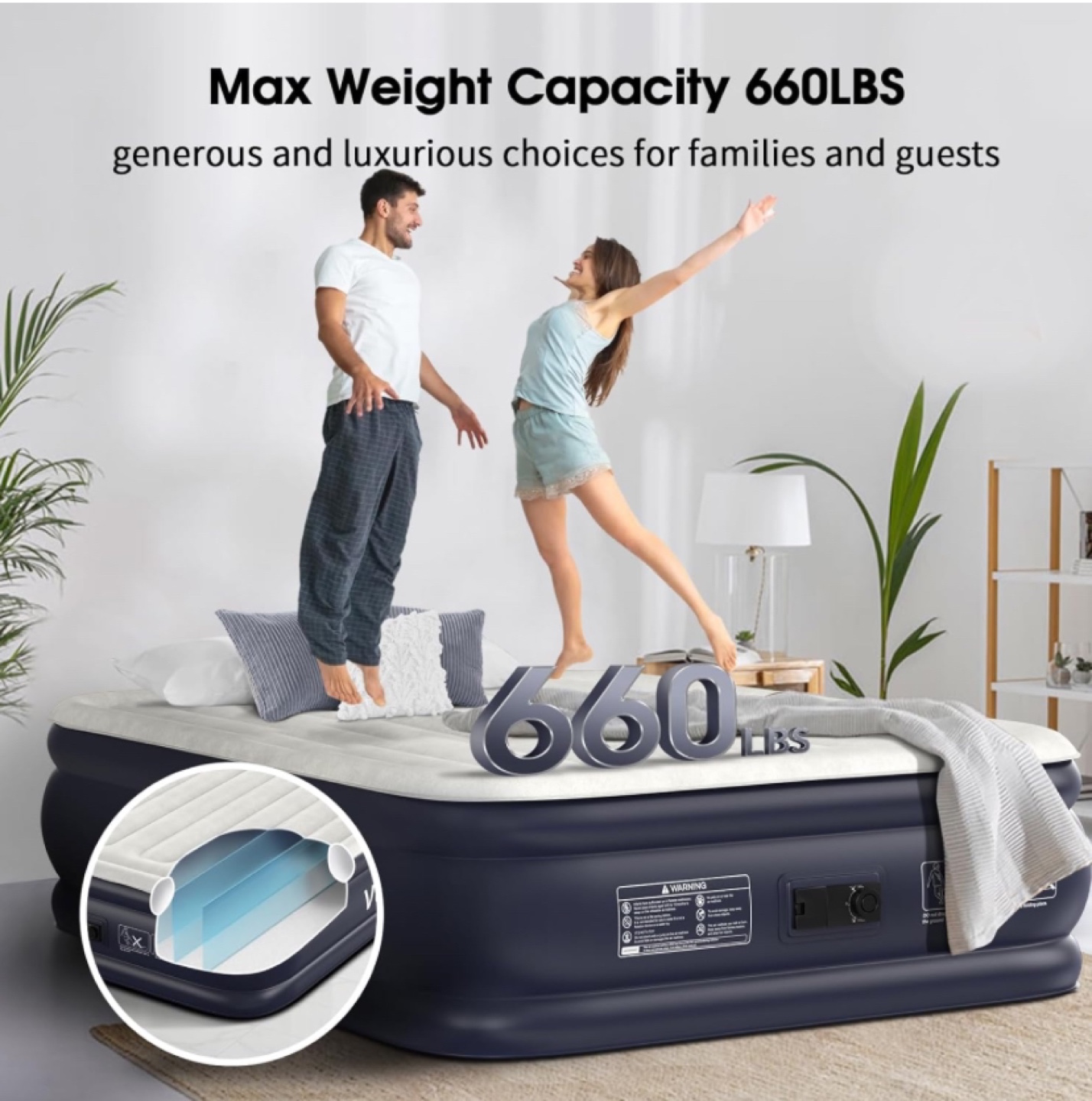 Vosser 18” Air Mattress with Built-in Pump - Full Size - photo 4