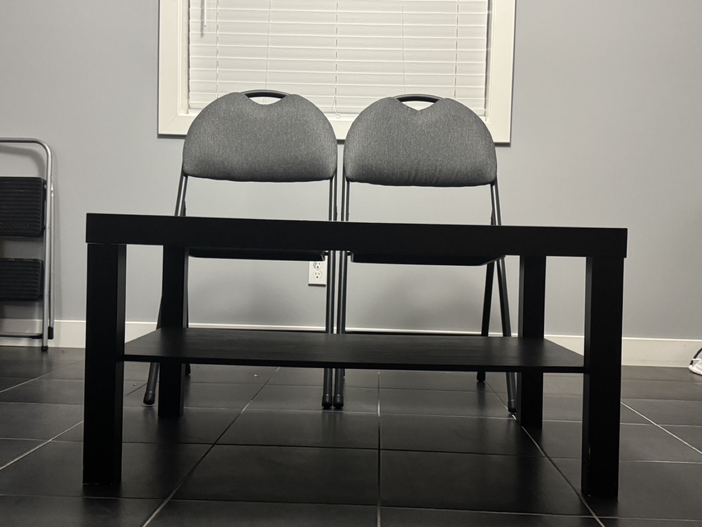 Black Coffee Table with Shelf - photo 2