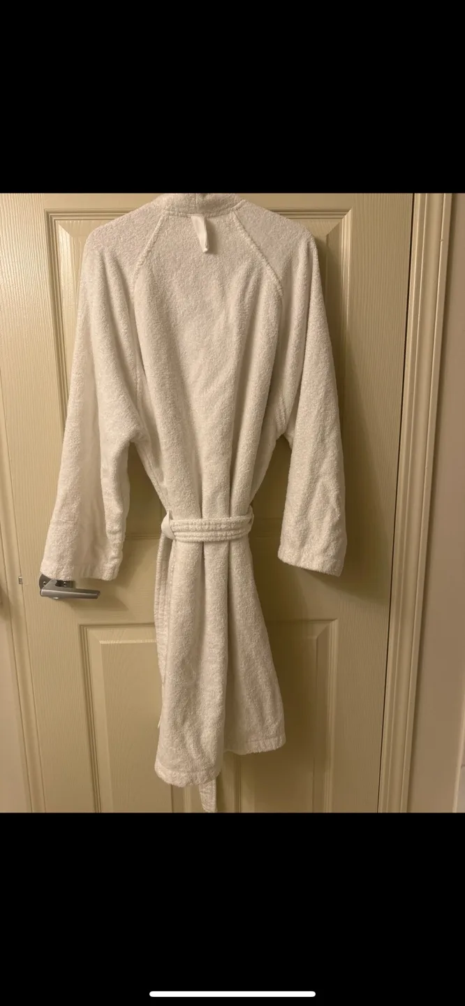 White Terry Cloth Bathrobe ❤️ image indicator(2)