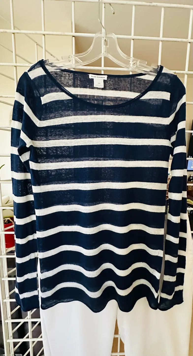 Club Monaco Striped Long-Sleeve Shirt thumbnail