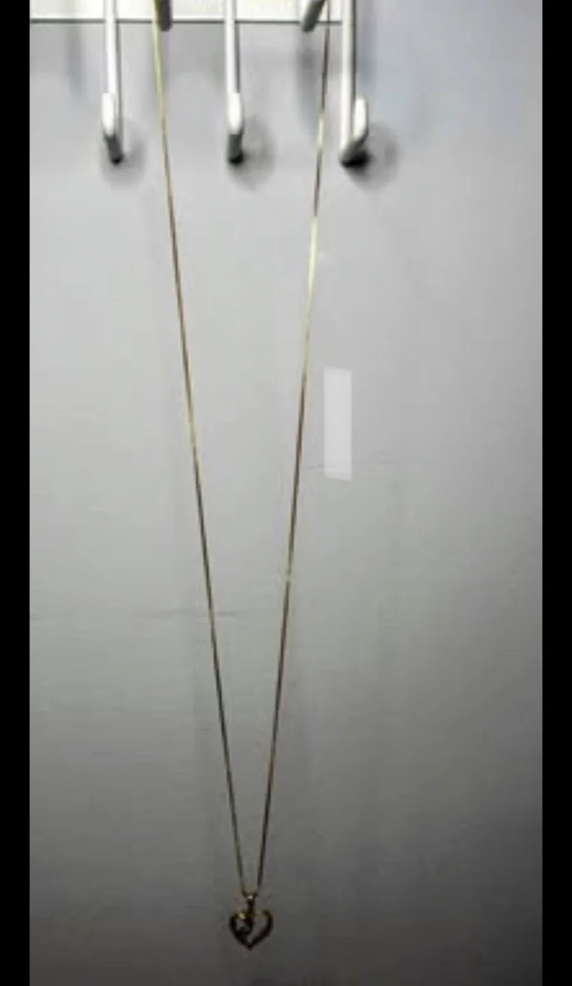 10kt Yellow Gold Diamond Heart Pendant image indicator(2)