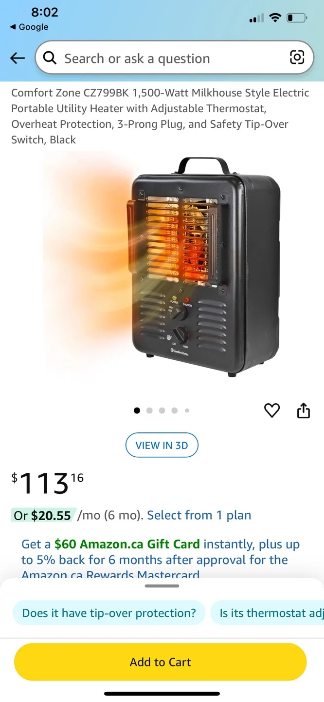 Comfort Zone  Heater