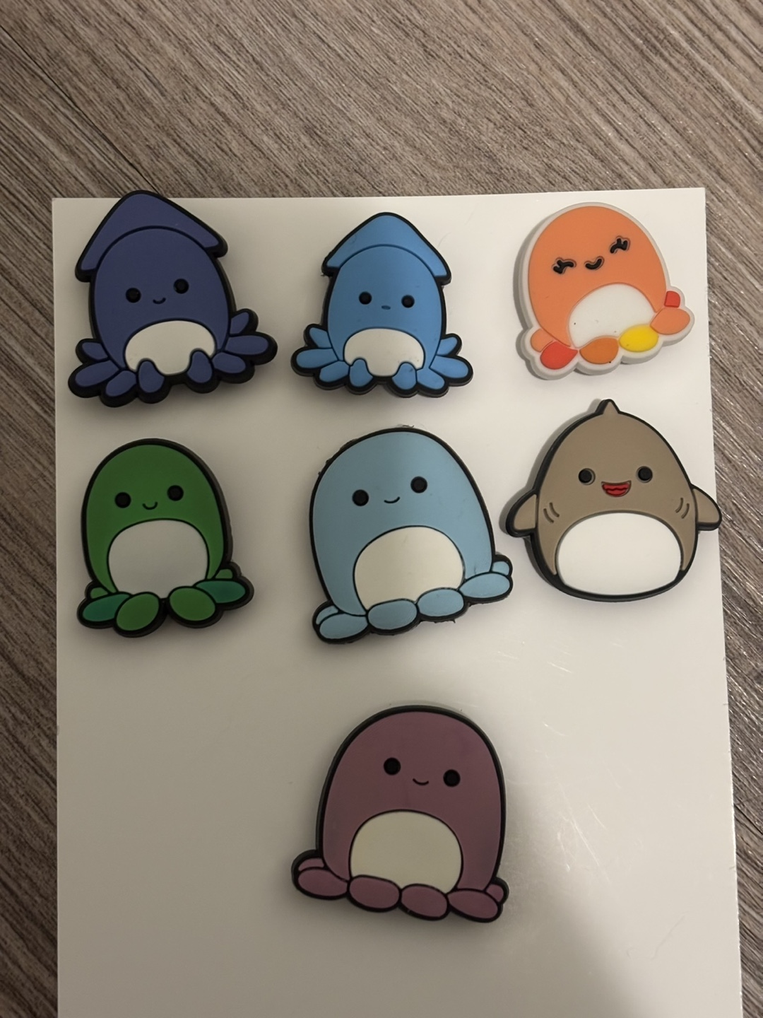 Set of 7 Cute Squishmallow Animal Shoe Charms