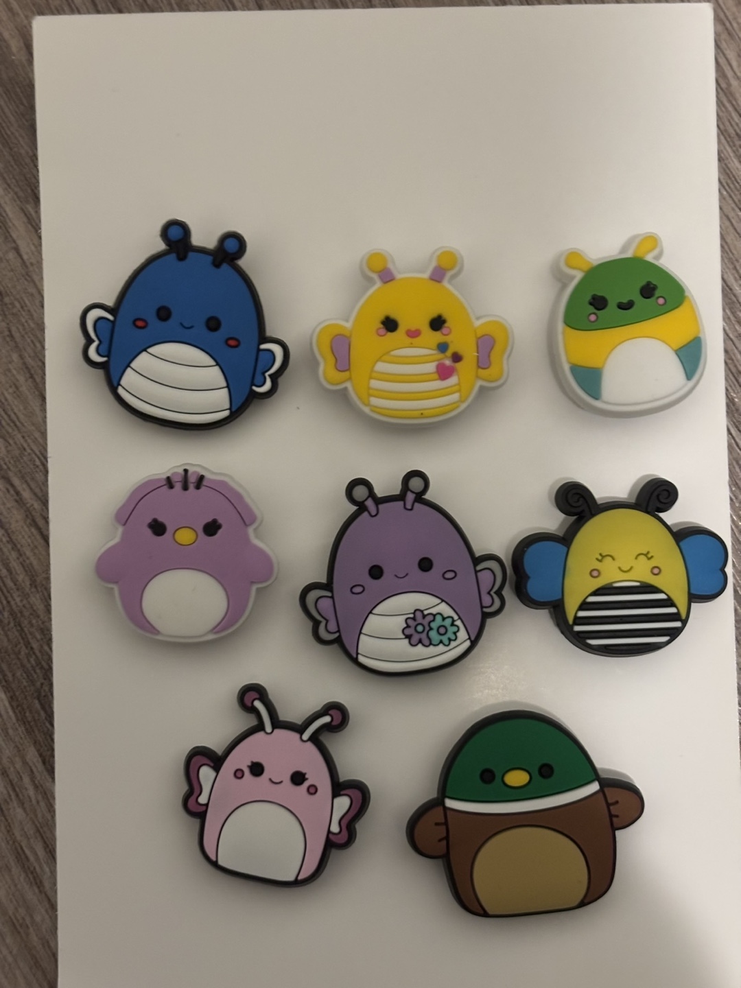 Eight Adorable squishmallow Jibbitz Charms