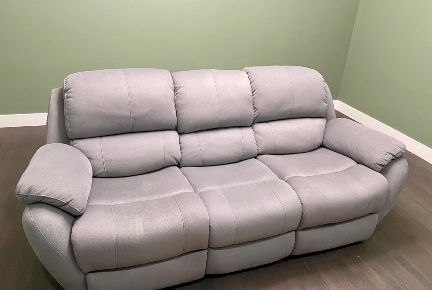 Gray Reclining Sofa