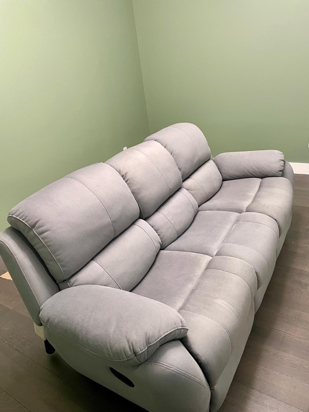 Gray Reclining Sofa - photo 2