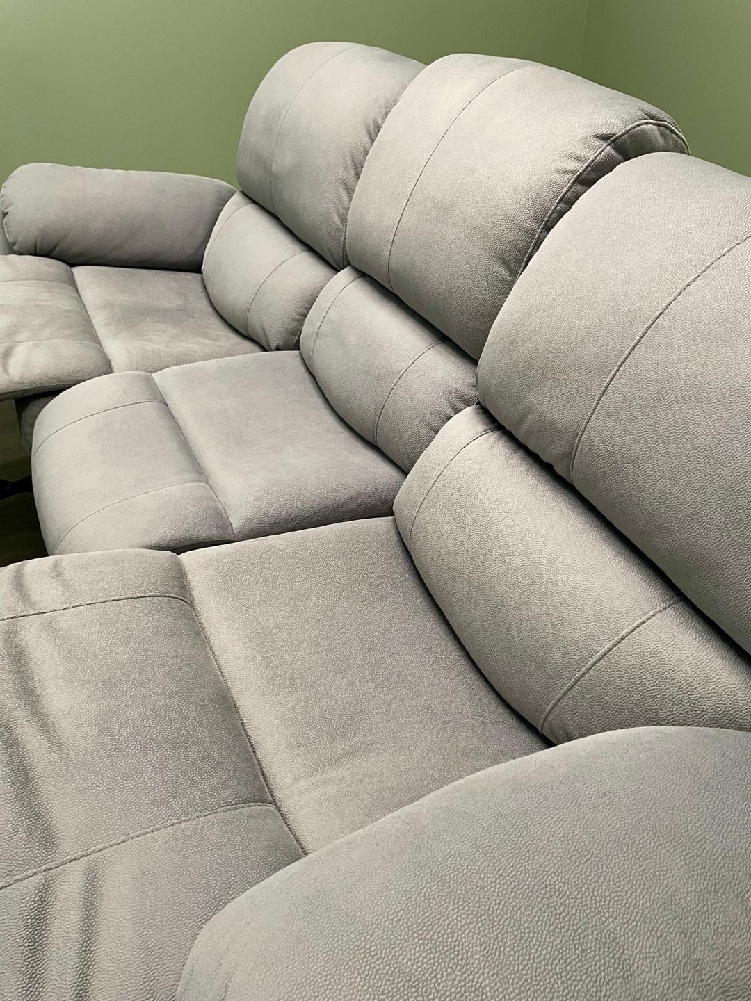Gray Reclining Sofa - photo 4