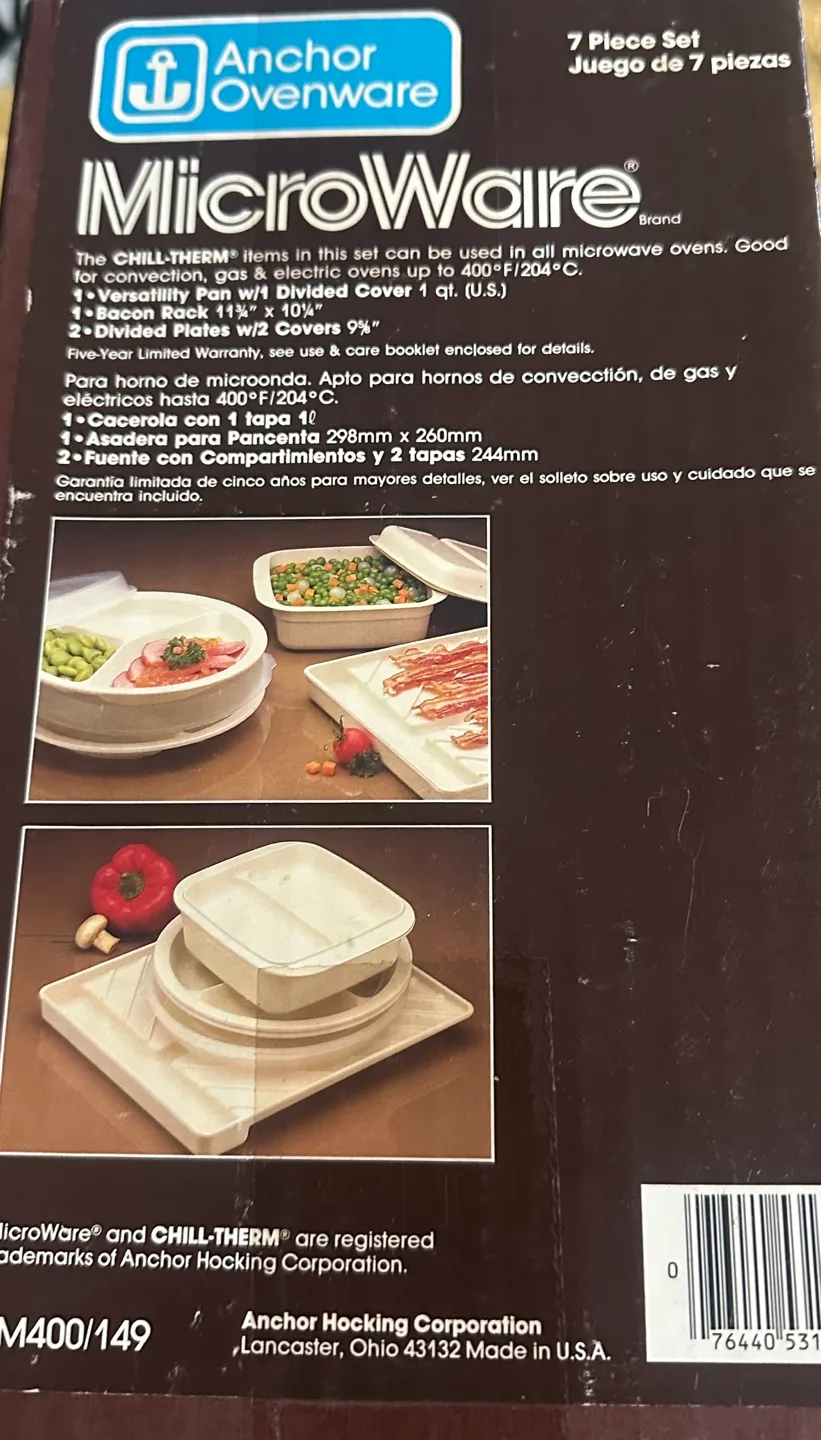 Anchor Hocking MicroWare 7-Piece Microwave Cookware Set image indicator(3)