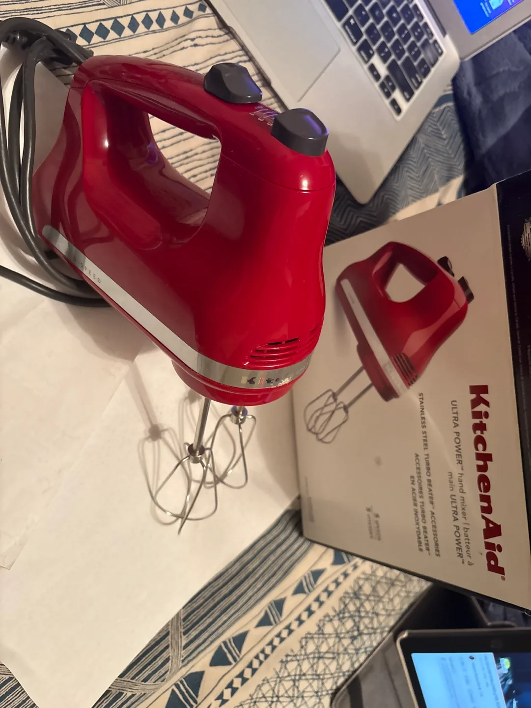 KitchenAid Ultra Power 5-Speed Hand Mixer - Red thumbnail
