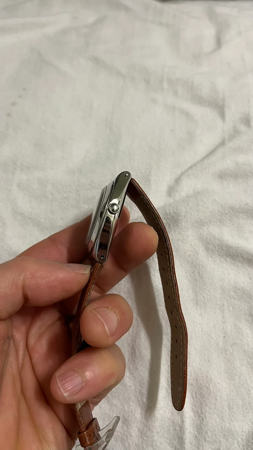 Swatch Irony watch with brown leather band image indicator(5)