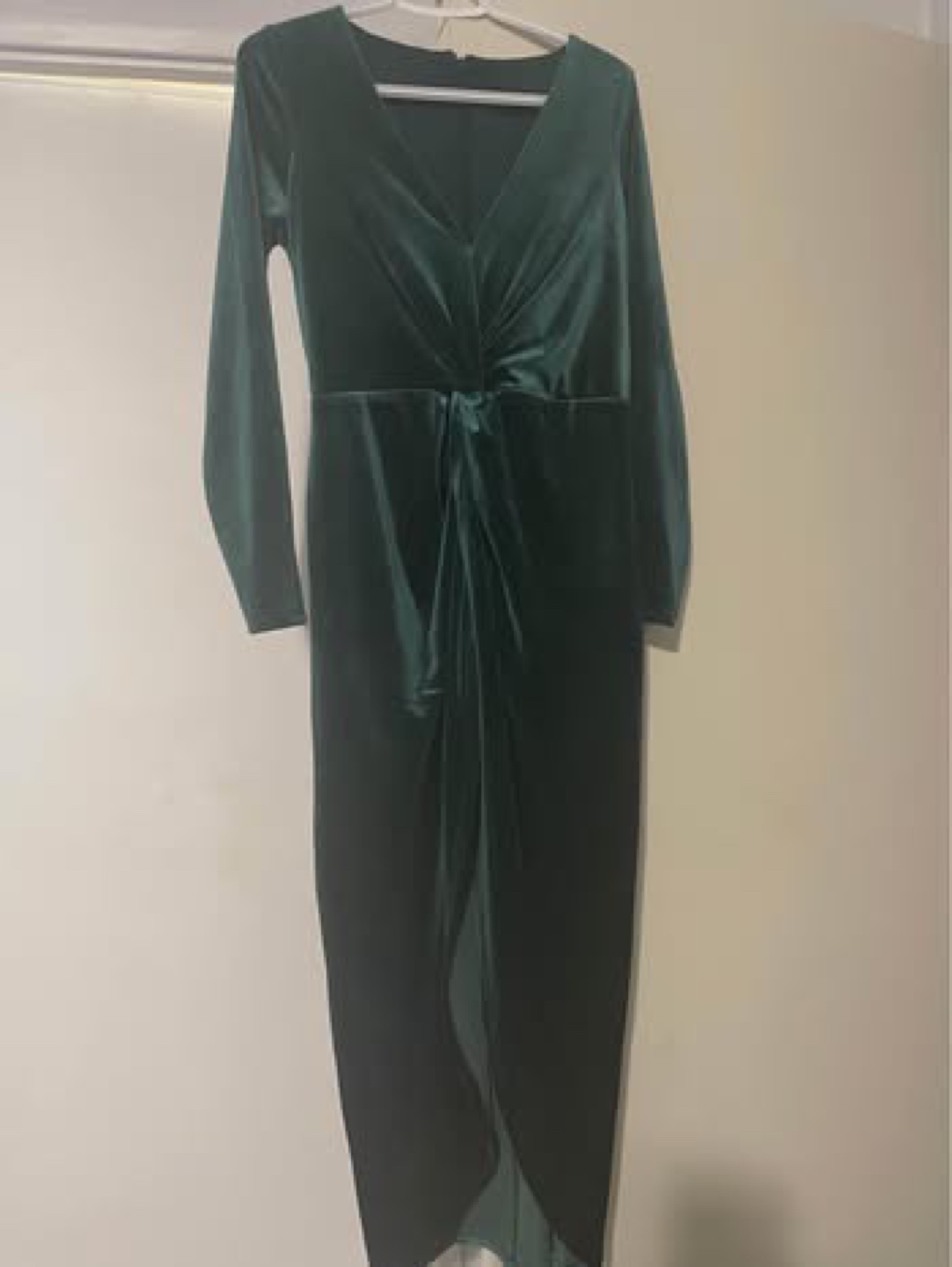 Emerald Green Velvet Maxi Dress