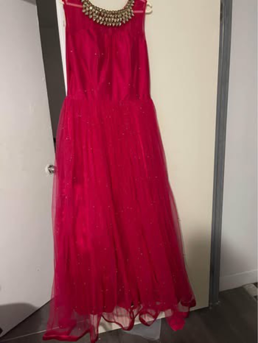 Gorgeous Pink Gown with Embellished Neckline - photo 5