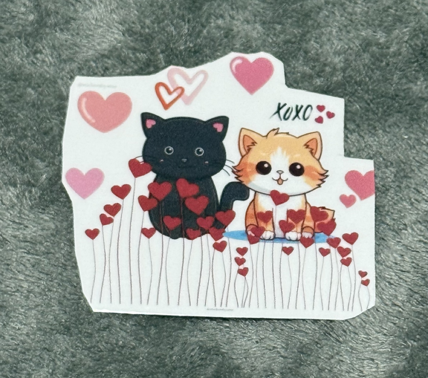 “XOXO Kitty” Cute Cat Valentine's Day Sticker