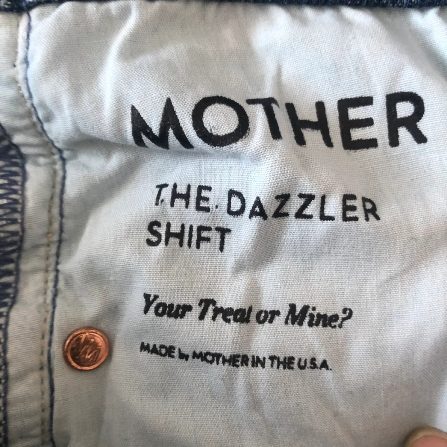 MOTHER The Dazzler Shift  Crop Jeans, Size 27, Distressed Denim image indicator(9)