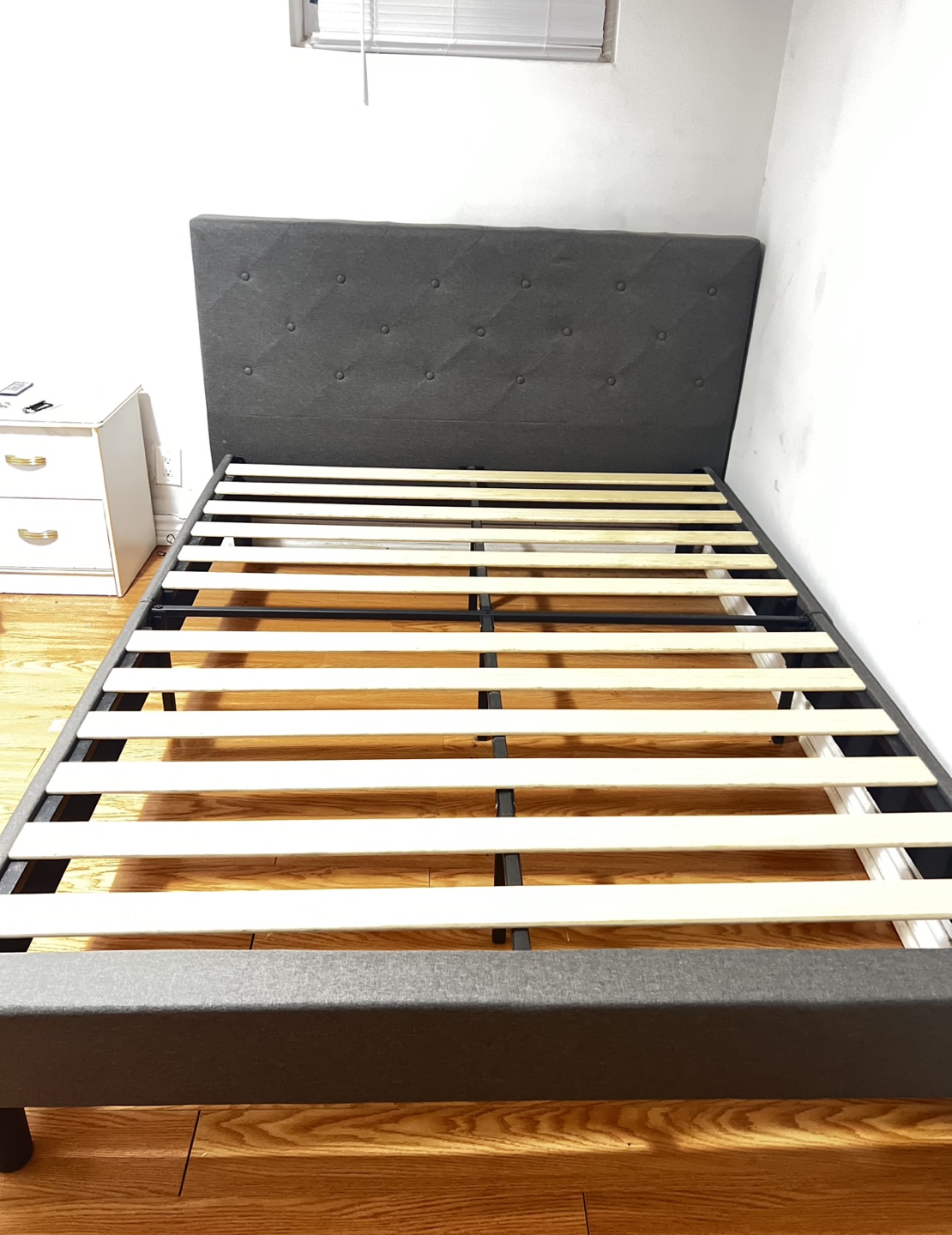 Bed Frame, Queen, Dark Grey - photo 5